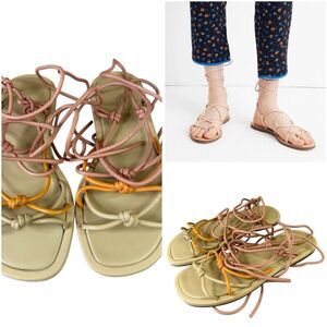 Madewell Multi-Color Leather Gladiator Lace-Up Sandals – Fits Like US 7